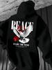 Essential Hoodie for Commuting: Stylish Autumn and Winter Letter Print Fleece-Lined Hooded Sweatshirt