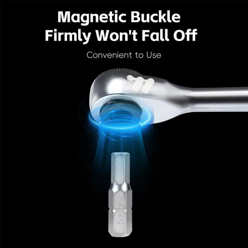 WEST BIKING Multi Functional Ratchet Wrench Tool Set Tire Pry Bar Quick Release Extension Rod Portable Maintenance Tool