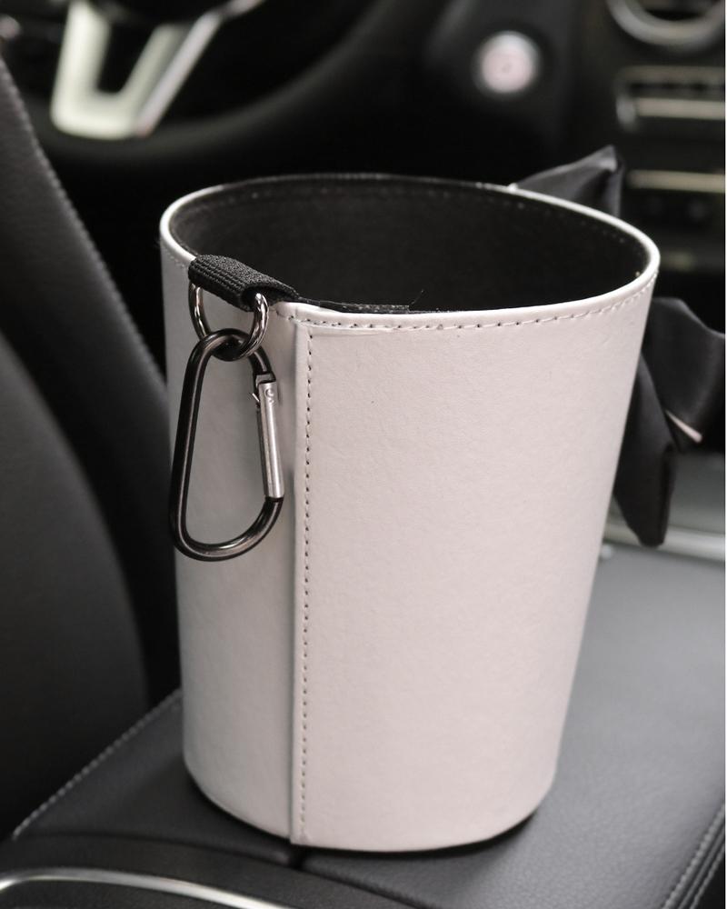 Cute Cartoon Flower Car Trash Bin Can for Back Seat Headrest Mini Auto Outlet Air Vent Organizer Rubbish Bag Garbage Storage