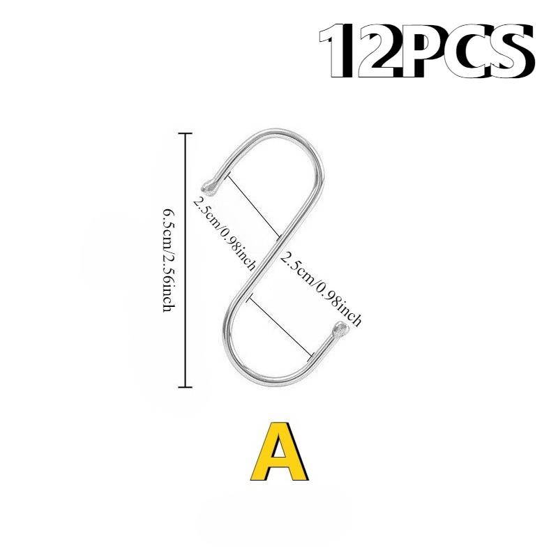 S-shaped Hook - Multi Purpose S-shaped Decorative Hanger | Used for Bathrooms, Changing Rooms, Durable Metal Hooks