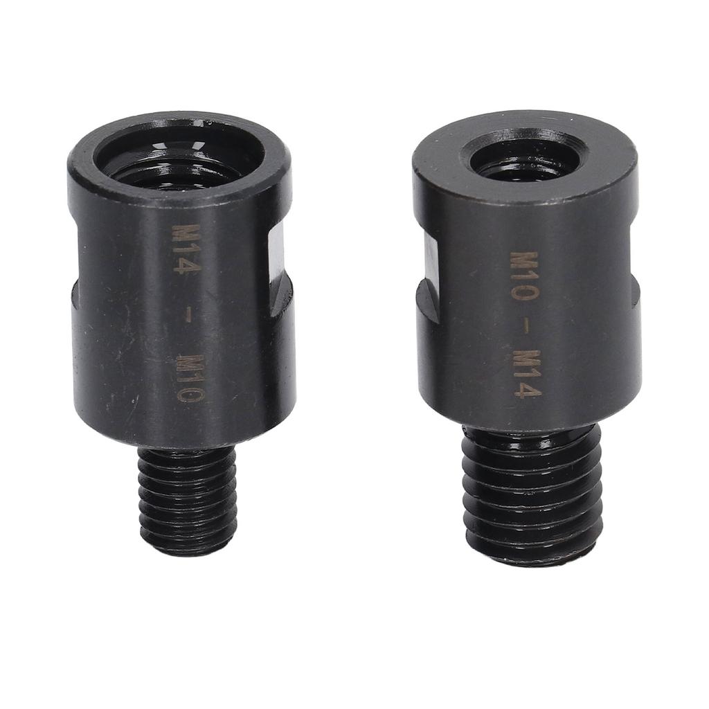 2PCS Thread Drill Bit Converters M10 to M14 and M10 to M14 Thread Shaft Converter Tool for Hole Opener Angle Grinder