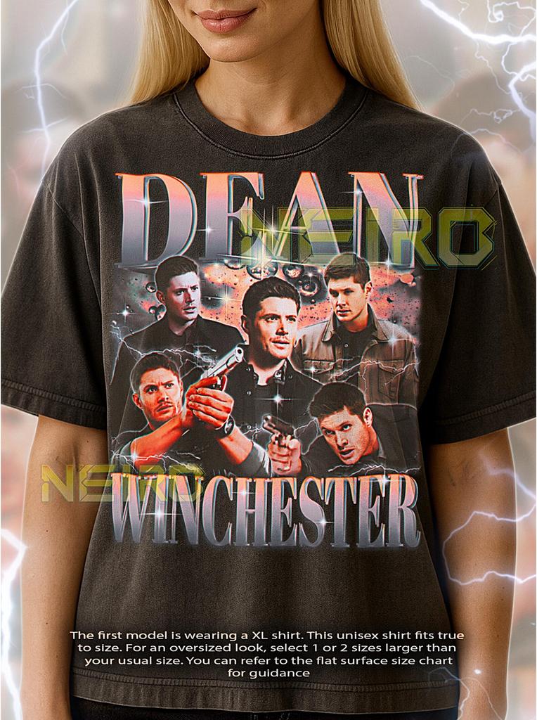 Dean Winchester Jensen Ackles Bootleg Shirt, Vintage TV Hunter Tee, 90s Retro T-shirt, Dean Winchester Sweater