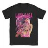 Lady Gaga Pink Drippy Portrait Vintage T-Shirt, Unisex Pop Fan Streetwear Tee, 100% Cotton Casual Short Sleeve Top