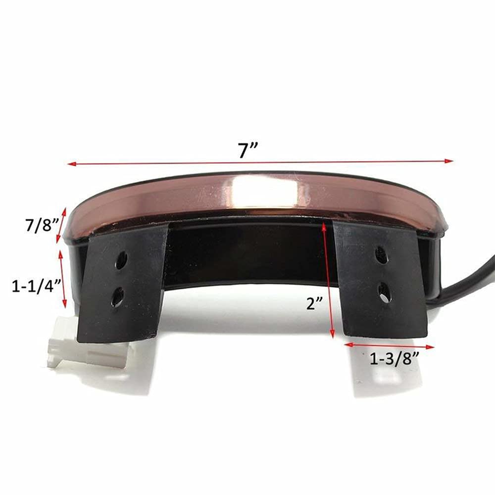 JIAHER Motorcycle Tail Light, Chopped Rear Fender Edge LED Break License Plate Tail Light, Stop Running Light, Turn Signal Lamp for Sportster