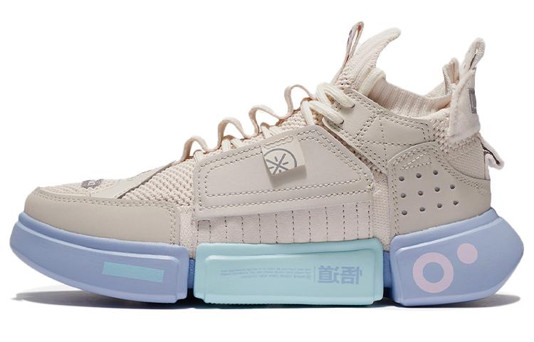 Li Ning Essence 2 ACE Vintage Basketball Shoes Women s Mid Top Pearl White/Snow Gray ABCS012-1 35.5
