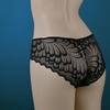 Men Sexy Underwear Hollow Lace Panties Satin Silk Bow Cross Thin Pouch Penis Sheath Briefs Crossdressing Sissy Lingerie