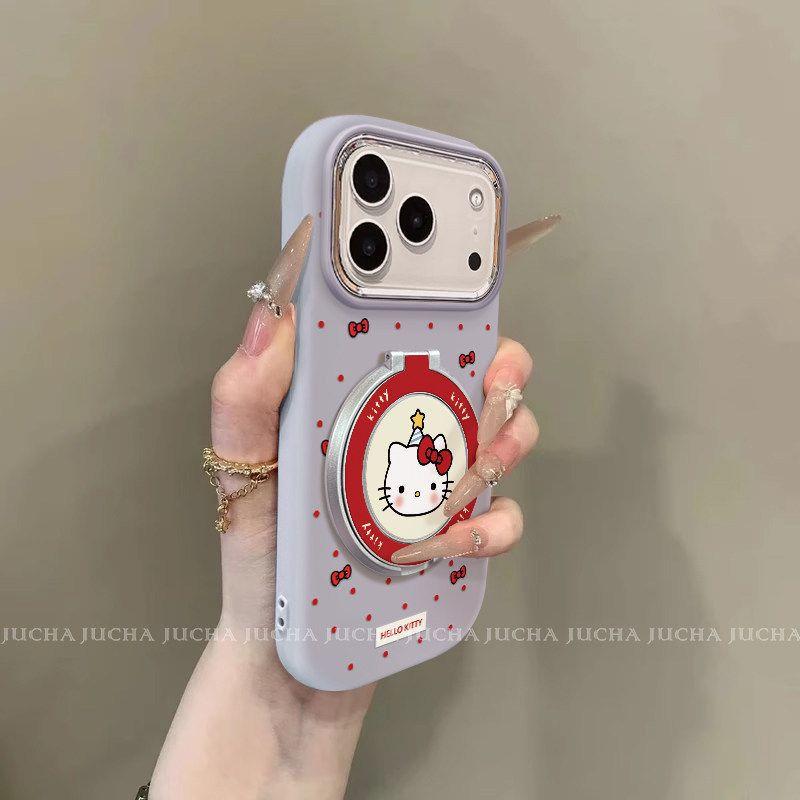 Applicable red polka dot Hello Kitty Apple 17promax phone case dopamine niche iphone16 cute 15