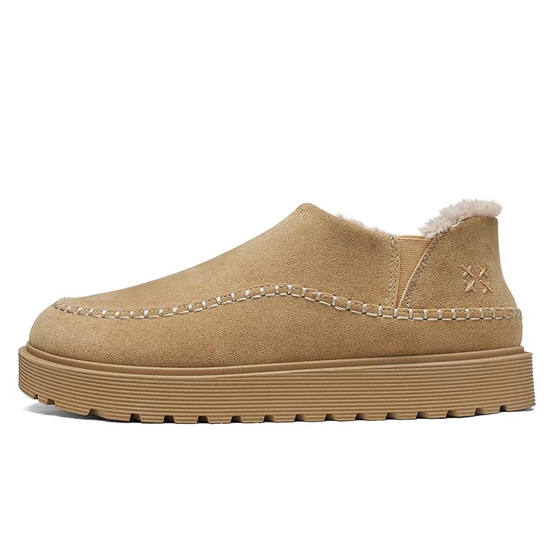 Men's new winter casual fashion student anti slip wear-resistant thick soled outdoor cotton shoes plush comfort indoor tide shoe