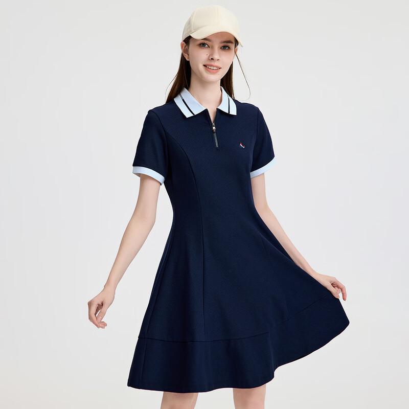 Navigare Colorblock Pleated Short Sleeve Dress XL