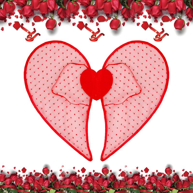 Valentine Angel Wing Props Quick Assembly Design Organdy Fabric Perfect For Cosplay Party Angel Wing Butterfly Wings