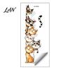 Creative Home Decoration Gifts Cute Cartoon Cats/Dogs Wall Stickers, Waterproof PVC Decals, Peel And Decorative Glass Door Decals Stick Murals