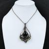 Black Obsidian Pendant Copper Wire Wrapped Gemstone Pendant Handmade Pendant Copper Jewelry Unique Style Pendant Wire Wrap Jewelry For Gift