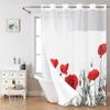 Botanical Floral Double-Layer Polyester Shower Curtain