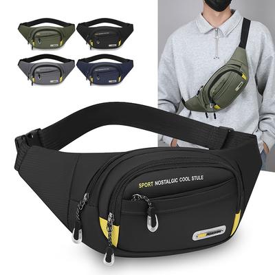 Herren Fitness Hüfttasche mit großem Fassungsvermögen, tragbar, diebstahlsicher, ultradünn, kleine Brusttasche, Sport, Outdoor, Freizeit, Laufen, Bauchtasche