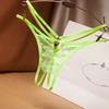 Sexy Lingerie Women Transparent G-strings Thongs Crotch Opening Lace Panties with Bowknot for Ladies