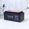Perpetual Calendar Electronic Clock Wireless Charging Clock Wooden Weekly Snooze Alarm Clock Creative Wireless Charging Digital Clock