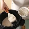 Silicone Rice Spoon Paddle with Wooden Handle Nonstick Heat Resistant Anti-scalding Rice Scooper Hanging Rice Cooker Spatula