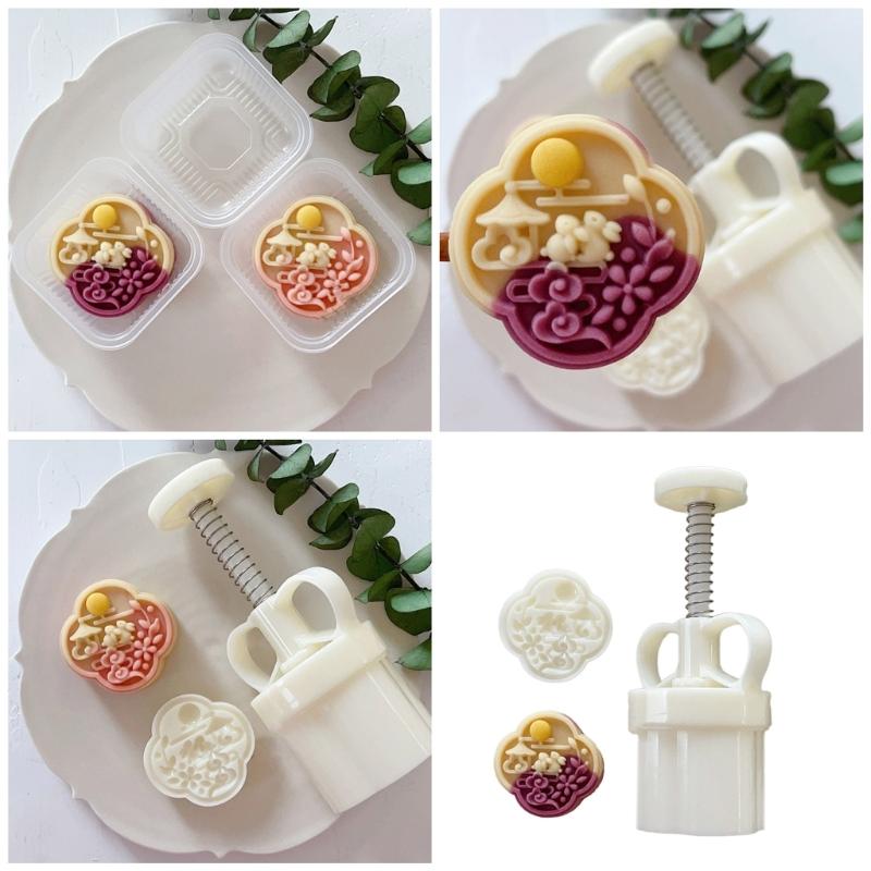 Unique Mooncake Mold Hand Pressure Molds Rabbit Shape Bean Cake Molds Baking Accessories Suitable for Special Occasion
