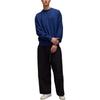 Y-3 Solid Color Round Neck Drop Shoulder Long Sleeve Sweatshirt Men Sweatshirt Dark-Blue JM7867