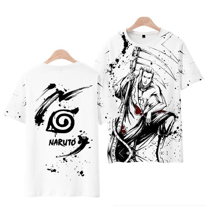 

Японская манга 3D-принт футболка с коротким рукавом летняя дышащая полиэстер простая футболка с круглым вырезом 6XL