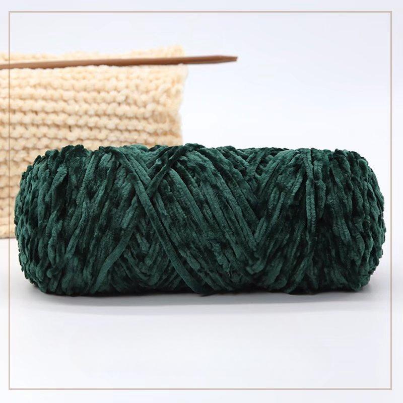 500g Chenille Soft Velvet Yarn Cotton Wool Yarn Crochet Yarn DIY Handmade Scarf Sweater Coat Blankets for Knitting Crafts