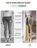 Women's Summer Wide-Leg High Waist Pants with Draped Silk Scarf Belt