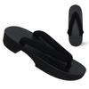 Ukon Fluffy Paulownia Black Rubber Black Wooden Easy to Fireworks Summer Bon Odori [MTKCNTL] Men's Geta, Thong, Sandals, Cosplay, Geta, Painless,
