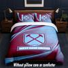 West Ham United Fotbalový Design Postel Povlečení Sada 1 Povlak na Peřinu + 2 Povlaky na Polštář Měkké Prodyšné Domácí Ložní Prádlo
