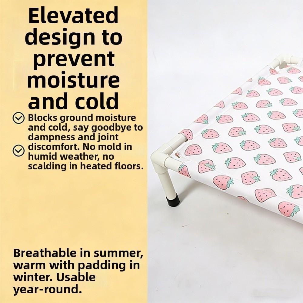 Comfortable Pet Camping Bed Detachable Pet Cool Nest Cat Lounger Cat Elevated Bed  Travel Portable