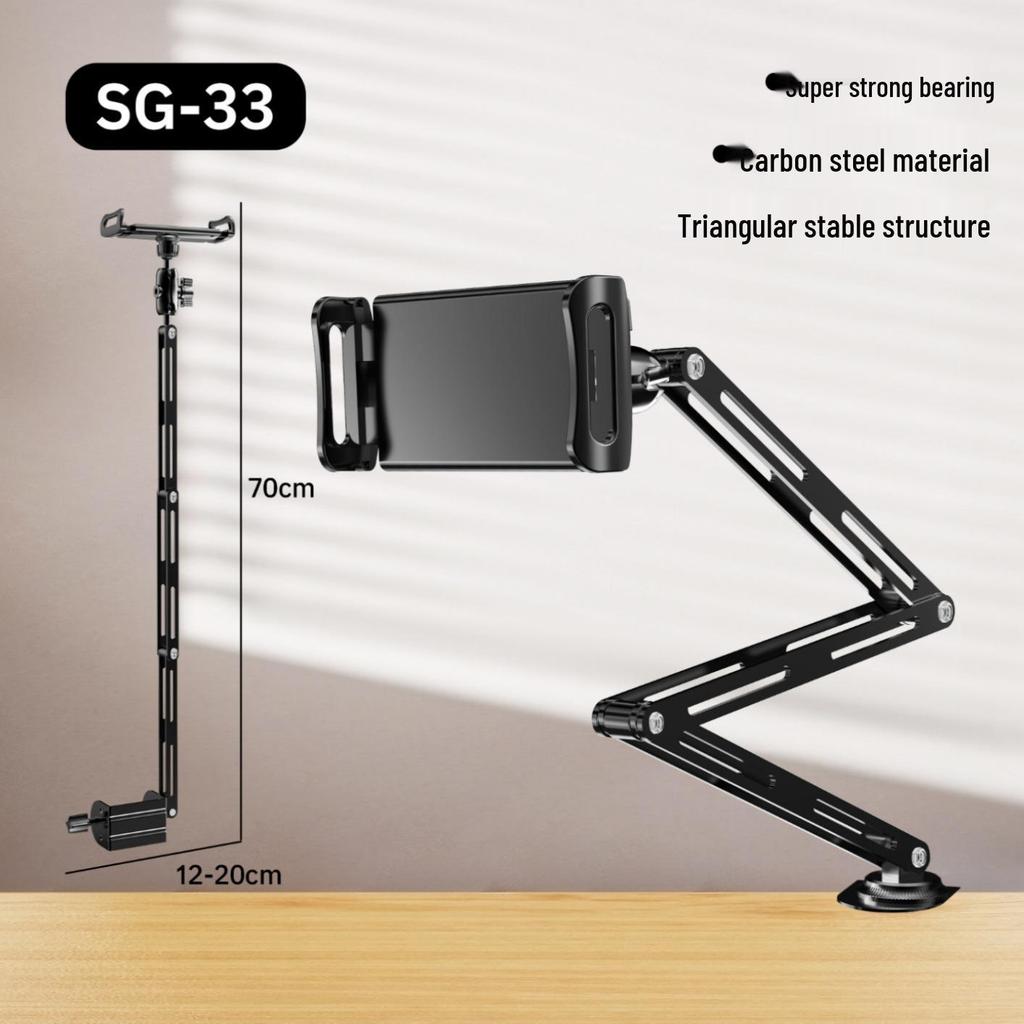Cantilever Phone & Tablet Holder: Universal Stand for Desk and Bedside Binge-Watching.