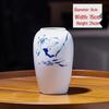 Retro Blue & White Ceramic Vase Set