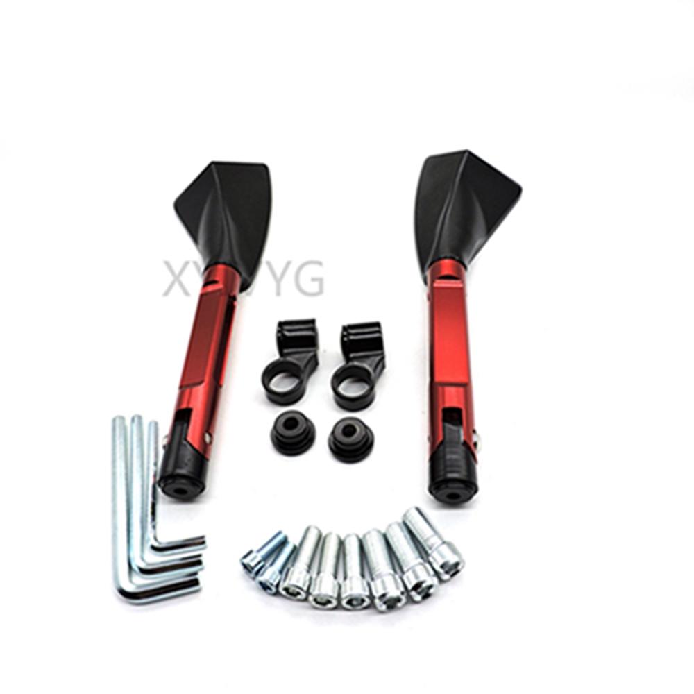 

Алюминиевые боковые зеркала заднего вида с ЧПУ на заказ для мотоцикла 8 мм 10 мм для KAWASAKI z750 NINJA250 HONDA R1 R6 FZ6 SUZUKI YAMAHA красный