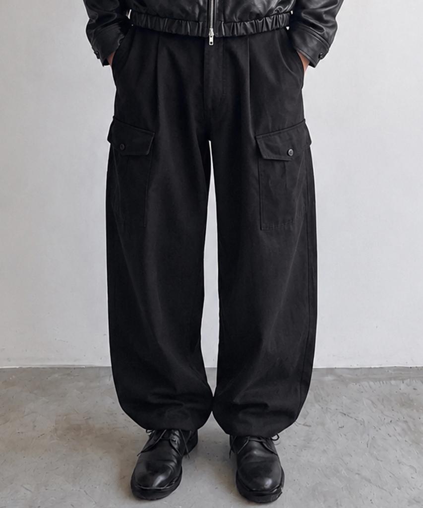 Seibeu Military Easy Cargo Pants (Black)