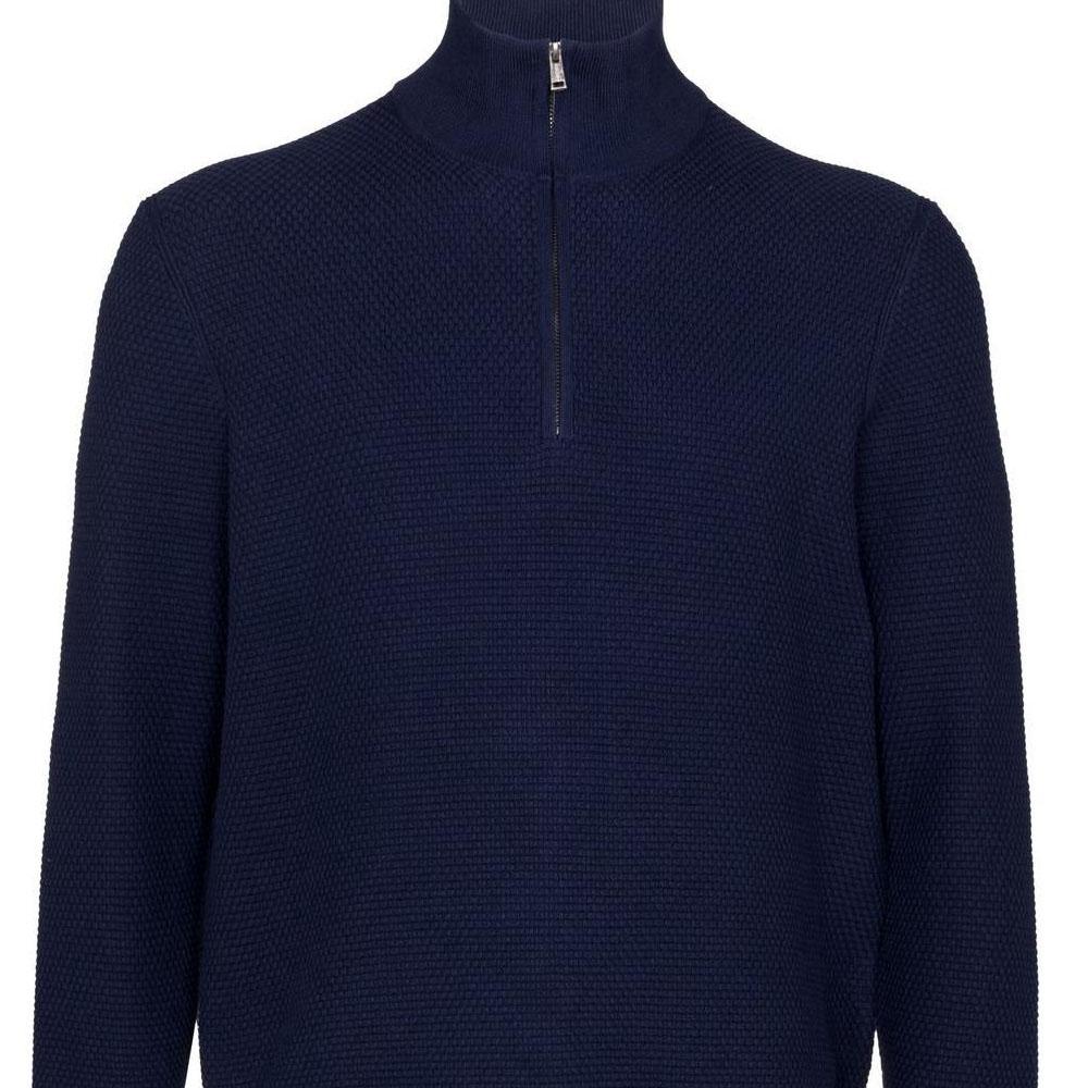 Polo Ralph Lauren SS22 Solid Color Zip Collar Long Sleeve Sweater Men Sweater Blue 781862821-001