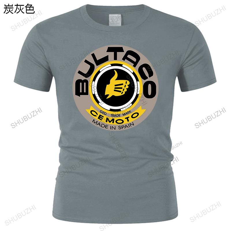 Unisex Sommer Hochwertiges T-Shirt Bultaco Cemoto Motorräder Unisex Weißer Aufdruck T-Shirt Unisex Mode Rundhals T-Shirt Schwarz