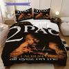2Pac All Eyez Me Bettwäsche 1 Bettbezug 2 Kissenbezug Ohne Füllung Bettbezug und Kissenbezug Weihnachts-Geburtstagsgeschenk Weich und Bequem