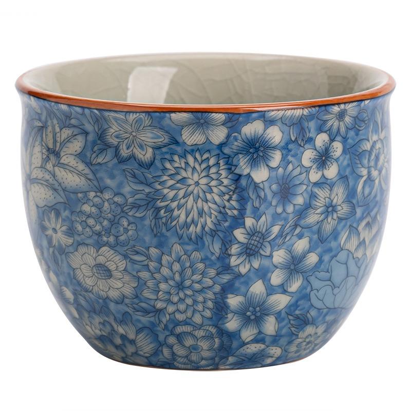 Imitation ancient Ru kiln flower host cup home tea cup personal large capacity tea cup ceramic sample tea cup