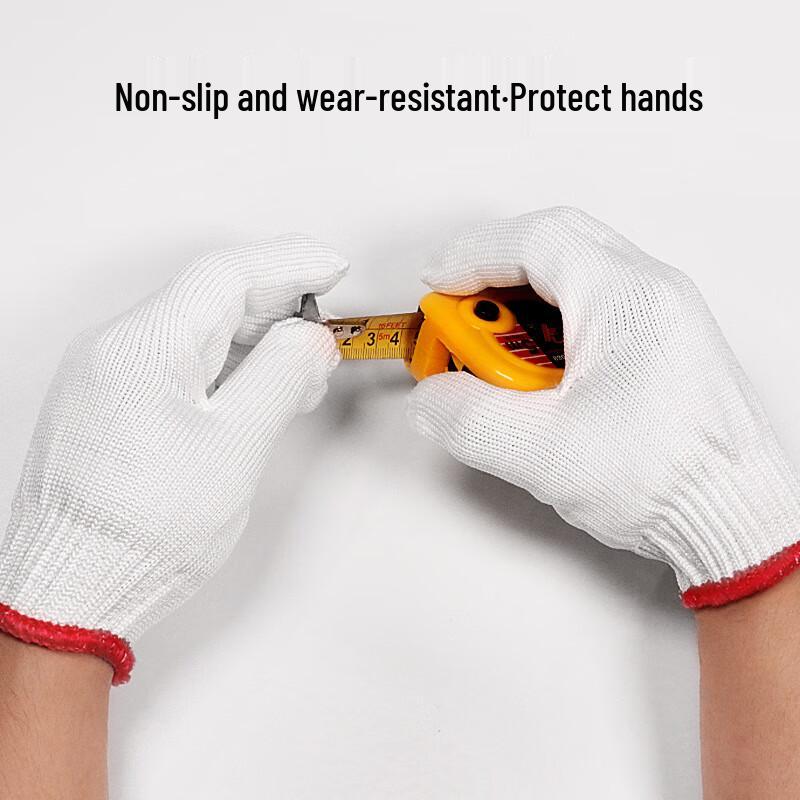 Heavy-Duty Anti-slip Cotton Work Gloves L