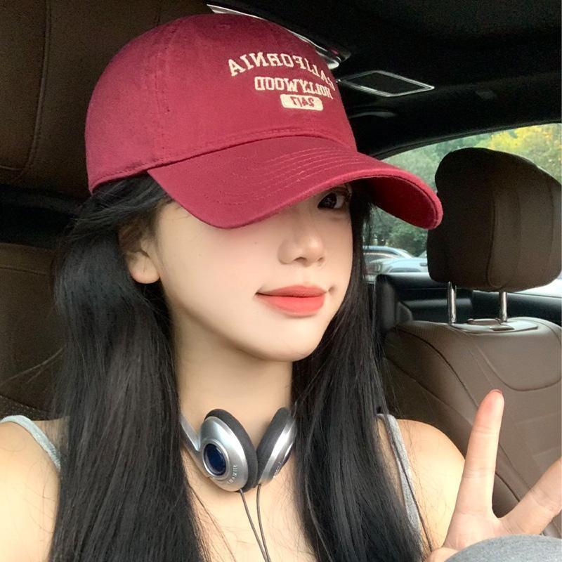 Letter California Embroidery Baseball Cap Women Wide Brim Soft Fashion Hats