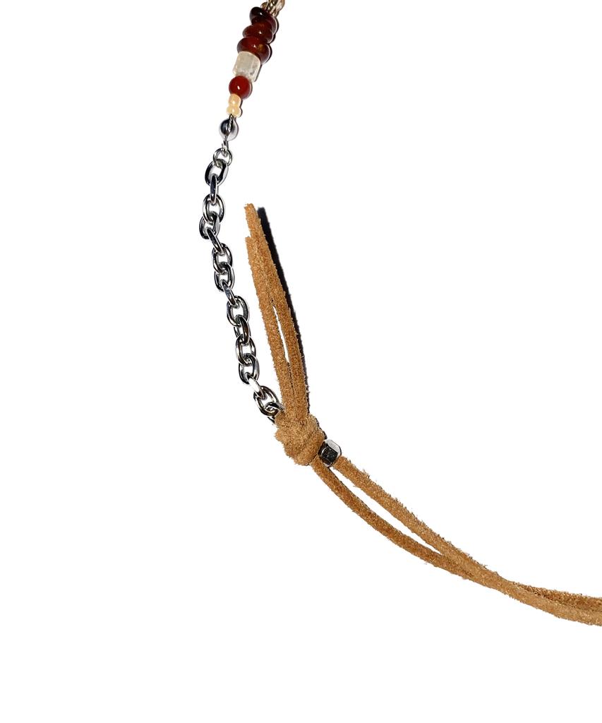 Runds 360 Karen Silver Brown Mix Necklace
