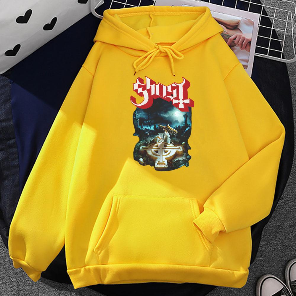 Men Clothes Ghost Rite Here Rite Now Hoodies Streetwear Long Sleeve Winter Hooded Rock Style Graphic Sweatshirt