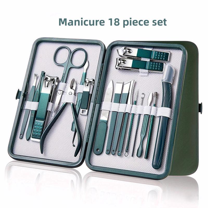 Professional Nail Clippers 18Piece Nail Care Kit Stainless Steel Manicure Pedicure Set Nail Clipper Set with Travel Case