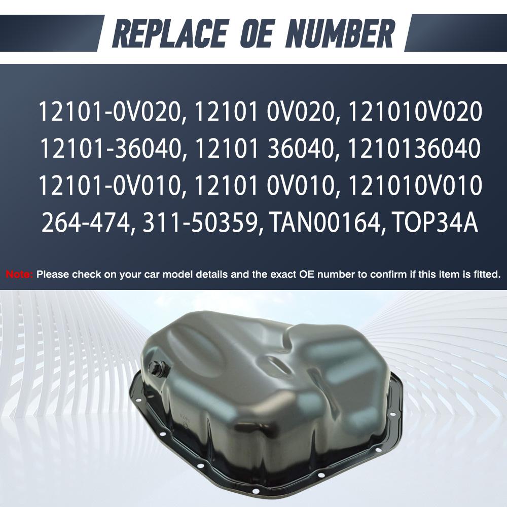 For Toyota Camry Lower Sienna Highlander Venza Avalon Lexus ES300h NX300h 121010V010, 264-474 Oil Pan Sump with Drain Plug