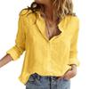 Women's Solid Color Loose Casual Long Sleeve Linen Shirt