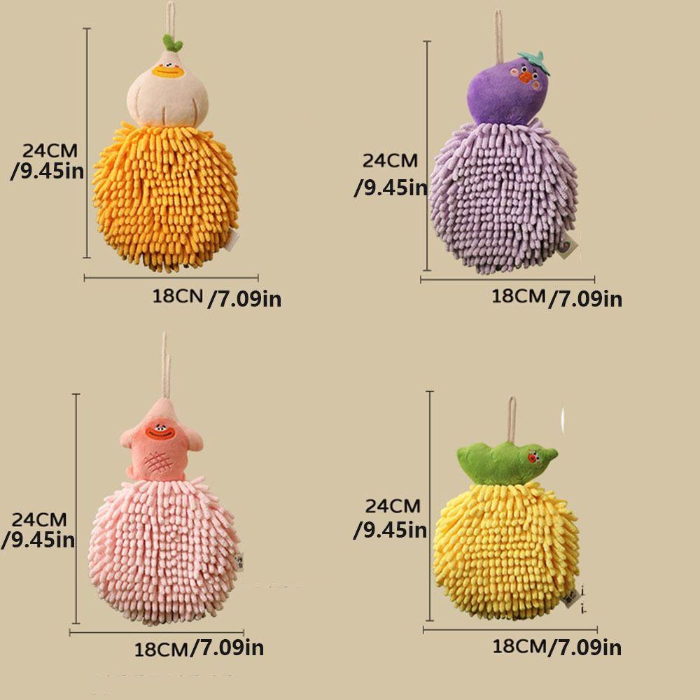 Soft Vegetable Shape Handkerchief Vegetable shape Hand Dishcloth Cute Chenille Hand Towel  Bathroom