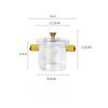 Glass Stew Pot Home Steaming Egg Bowl Baby Food Bowl Dessert Bowl with Scale and Lid Waterproof Cup
