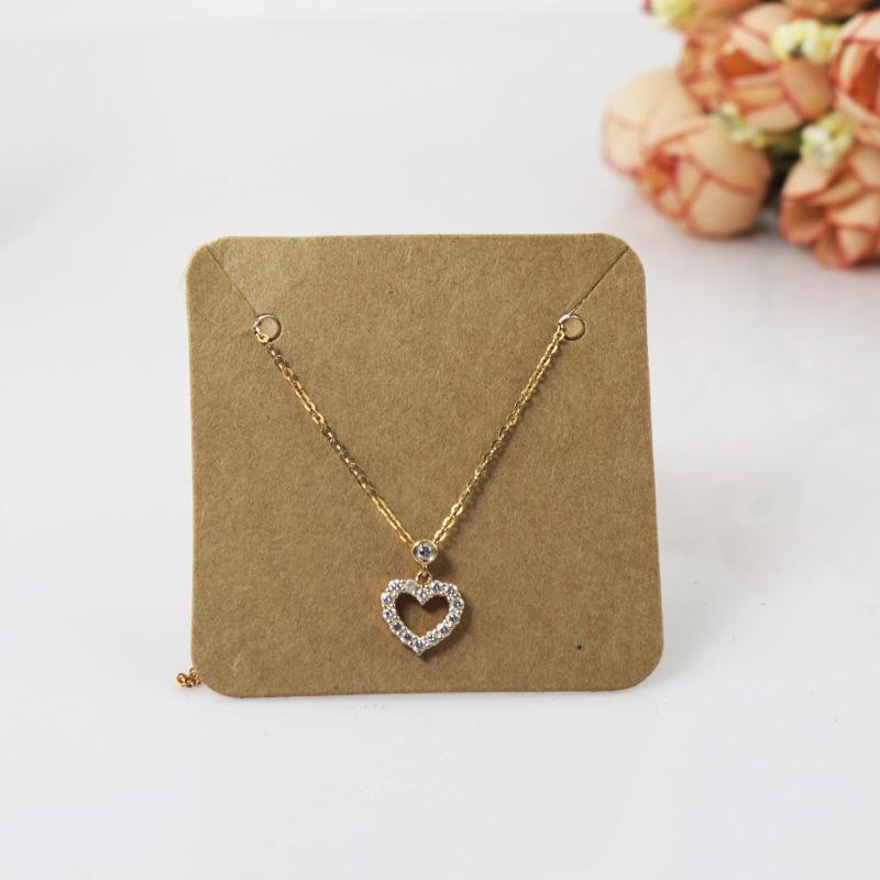 100Pcs/Lot 5*5cm Square Blank Jewelry Necklace Earring Card Label Tags Handmade DIY Accessories
