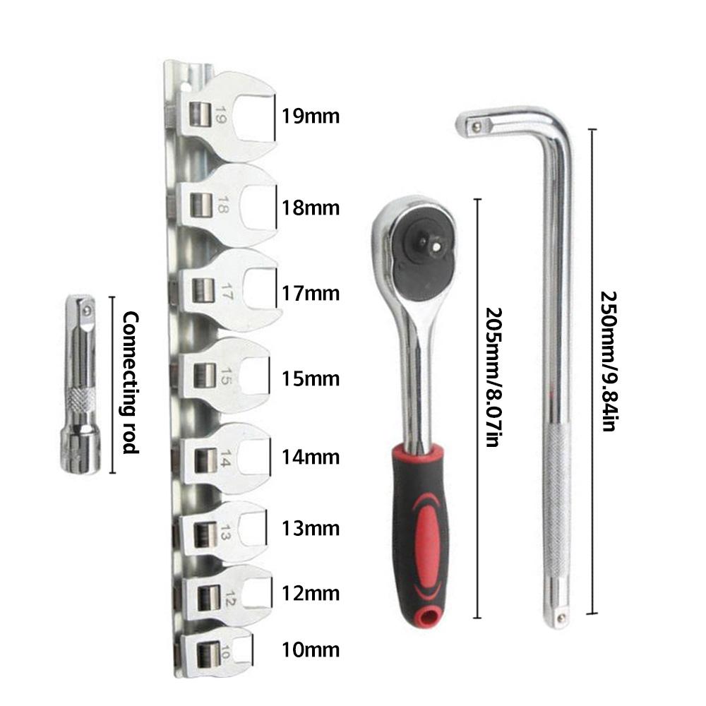

Crowfoot Wrench Set Tools Crowbar Adapter Head Removal Half Shaft Motorcycle Repair Demolition Tool Car Motorcycle Home Repair