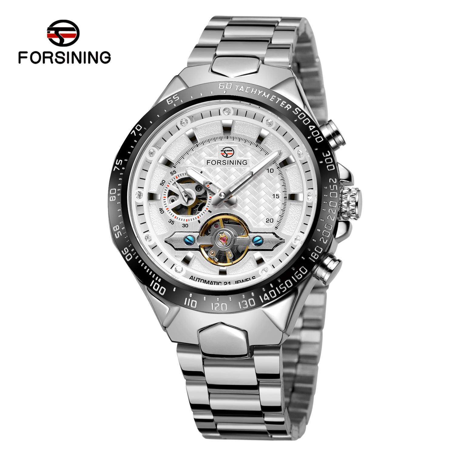 

Forsining Мужские модные повседневные автоматические механические часы с турбийоном SLZe227-W