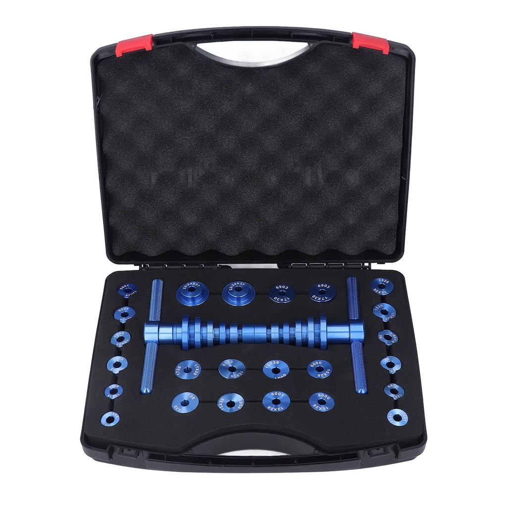 Bicycle Bearing Press Set Aluminum Alloy Hub Bearing Installation Drift Kit with 18 Pairs Press